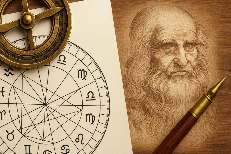 Как узнать свой асцендент: пример расчёта на натальной карте Леонардо да Винчи